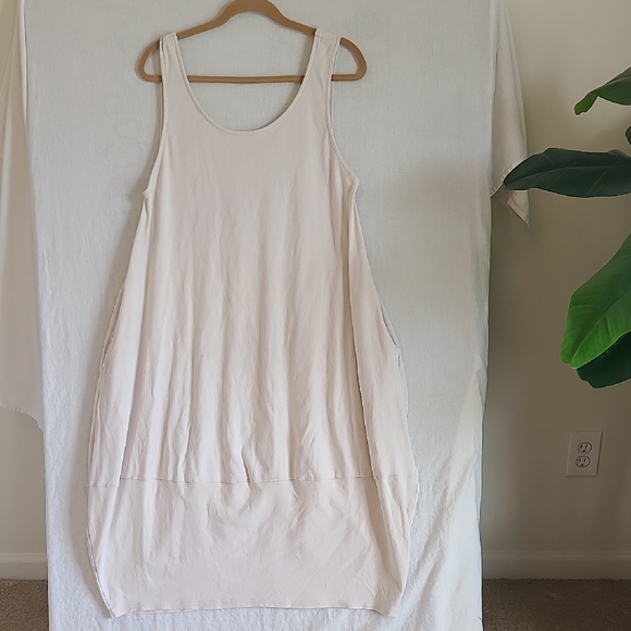 Free People Beach Cream Sleeveless Swin Cover-up Dress Size Medium - Picture 1 of 6